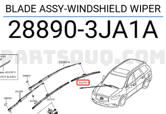 Nissan 288903JA1A BLADE ASSY-WINDSHIELD WIPER
