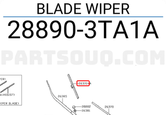 Nissan 288903TA1A BLADE WIPER