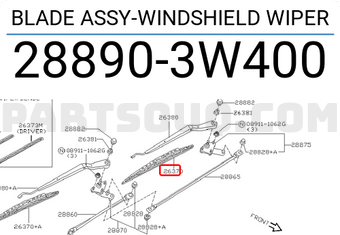Nissan 288903W400 BLADE ASSY-WINDSHIELD WIPER