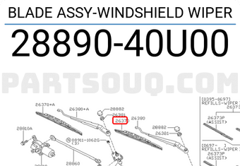 Nissan 2889040U00 BLADE ASSY-WINDSHIELD WIPER