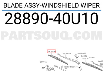 Nissan 2889040U10 BLADE ASSY-WINDSHIELD WIPER