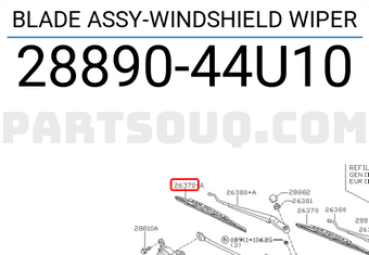 Nissan 2889044U10 BLADE ASSY-WINDSHIELD WIPER