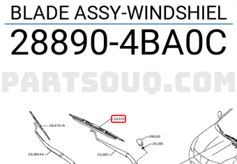 Nissan 288904BA0C BLADE ASSY-WINDSHIEL