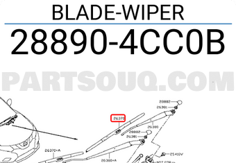 Nissan 288904CC0B BLADE-WIPER