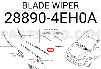 Nissan 288904EH0A BLADE WIPER