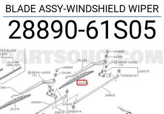 Nissan 2889061S05 BLADE ASSY-WINDSHIELD WIPER