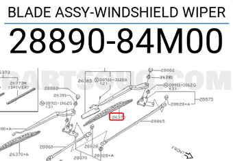 Nissan 2889084M00 BLADE ASSY-WINDSHIELD WIPER