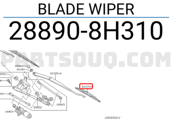 Nissan 288908H310 BLADE WIPER
