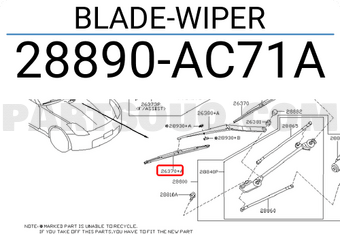 Nissan 28890AC71A BLADE-WIPER