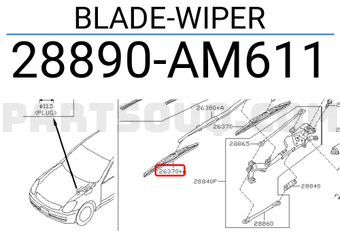 Nissan 28890AM611 BLADE-WIPER