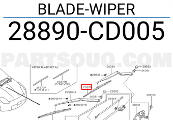 Nissan 28890CD005 BLADE-WIPER