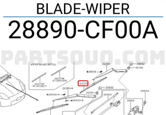 Nissan 28890CF00A BLADE-WIPER