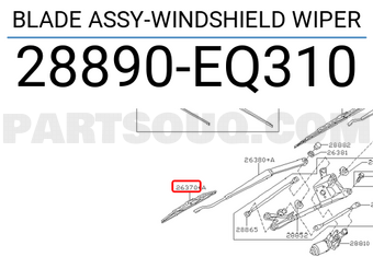 Nissan 28890EQ310 BLADE ASSY-WINDSHIELD WIPER