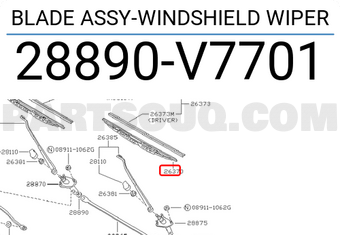 Nissan 28890V7701 BLADE ASSY-WINDSHIELD WIPER