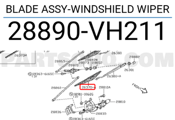 Nissan 28890VH211 BLADE ASSY-WINDSHIELD WIPER