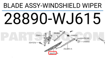 Nissan 28890WJ615 BLADE ASSY-WINDSHIELD WIPER