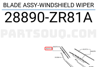 Nissan 28890ZR81A BLADE ASSY-WINDSHIELD WIPER