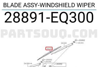 Nissan 28891EQ300 BLADE ASSY-WINDSHIELD WIPER