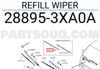 Nissan 288953XA0A REFILL WIPER