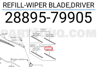 Nissan 2889579905 REFILL-WIPER BLADE,DRIVER