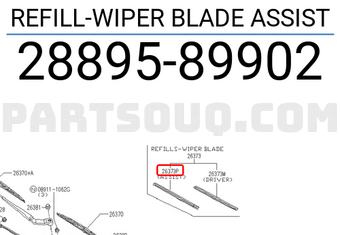 Nissan 2889589902 REFILL-WIPER BLADE ASSIST