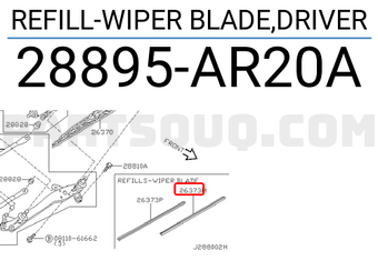 Nissan 28895AR20A REFILL-WIPER BLADE,DRIVER
