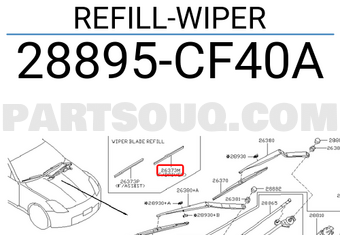 Nissan 28895CF40A REFILL-WIPER