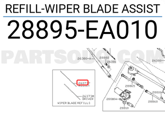 Nissan 28895EA010 REFILL-WIPER BLADE ASSIST