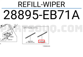 Nissan 28895EB71A REFILL-WIPER