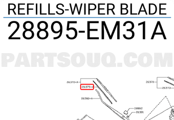Nissan 28895EM31A REFILLS-WIPER BLADE