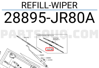 Nissan 28895JR80A REFILL-WIPER