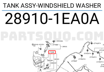 Nissan 289101EA0A TANK ASSY-WINDSHIELD WASHER