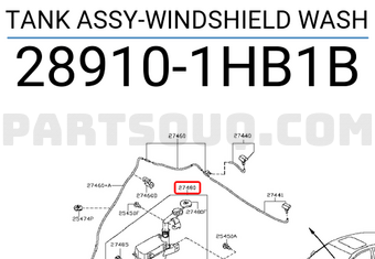 Nissan 289101HB1B TANK ASSY-WINDSHIELD WASH