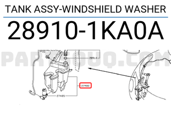 Nissan 289101KA0A TANK ASSY-WINDSHIELD WASHER