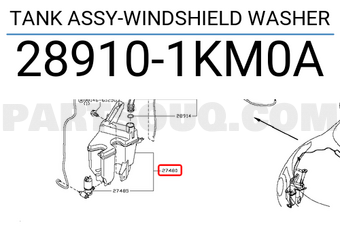 Nissan 289101KM0A TANK ASSY-WINDSHIELD WASHER