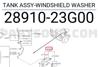 Nissan 2891023G00 TANK ASSY-WINDSHIELD WASHER