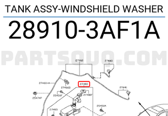 Nissan 289103AF1A TANK ASSY-WINDSHIELD WASHER