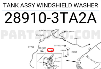Nissan 289103TA2A TANK ASSY WINDSHIELD WASHER