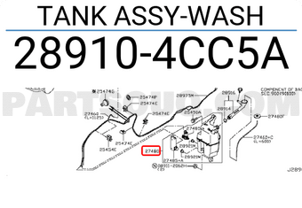 Nissan 289104CC5A TANK ASSY-WASH