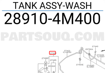 Nissan 289104M400 TANK ASSY-WASH
