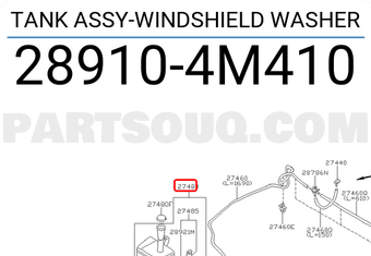 Nissan 289104M410 TANK ASSY-WINDSHIELD WASHER