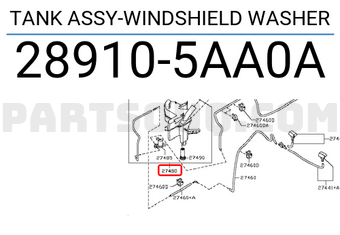 Nissan 289105AA0A TANK ASSY-WINDSHIELD WASHER