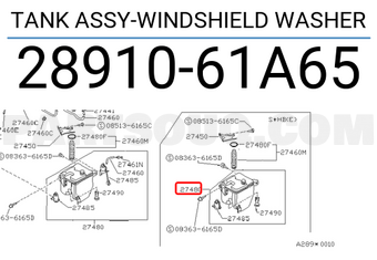 Nissan 2891061A65 TANK ASSY-WINDSHIELD WASHER