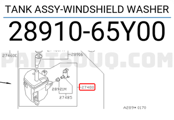 Nissan 2891065Y00 TANK ASSY-WINDSHIELD WASHER