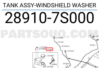 Nissan 289107S000 TANK ASSY-WINDSHIELD WASHER