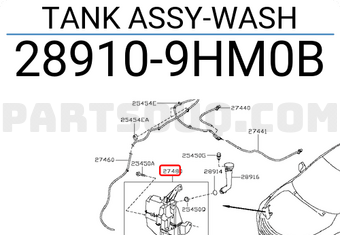Nissan 289109HM0B TANK ASSY-WASH