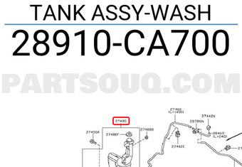 Nissan 28910CA700 TANK ASSY-WASH