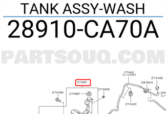 Nissan 28910CA70A TANK ASSY-WASH