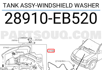 Nissan 28910EB520 TANK ASSY-WINDSHIELD WASHER