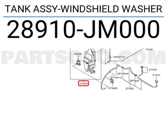 Nissan 28910JM000 TANK ASSY-WINDSHIELD WASHER